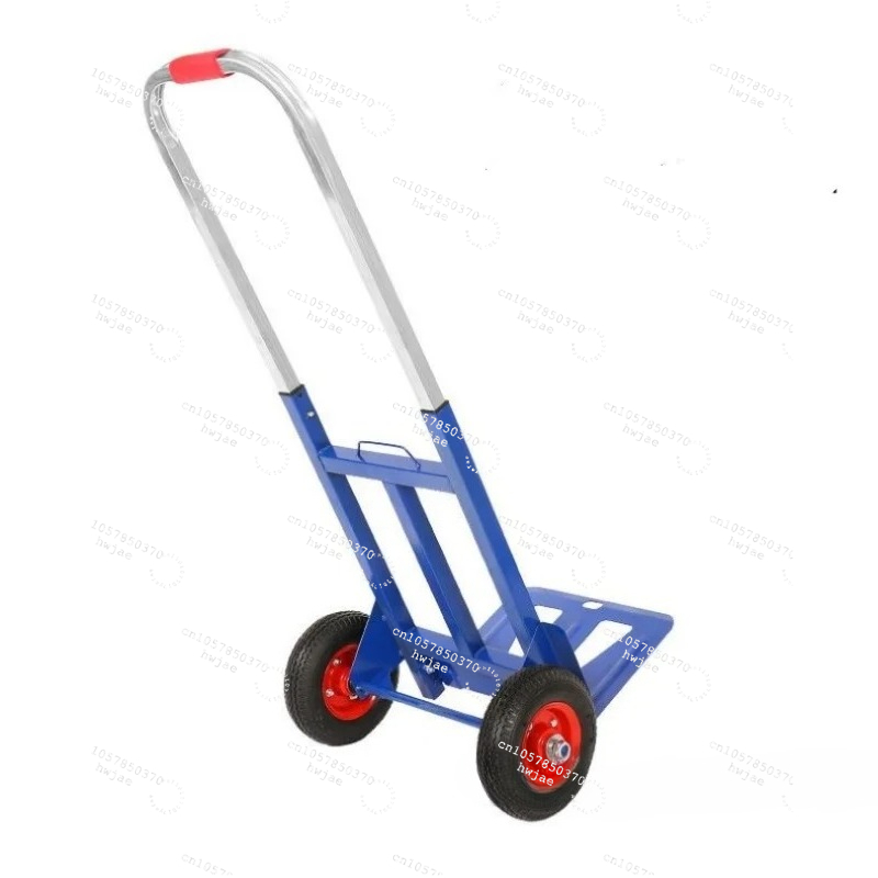 Pull Cart Fold - ポータブル折りたたみ式トロリー、小型手押しカート、ロードキング機能付き、ショッピング、荷物、トラックトレーラー用