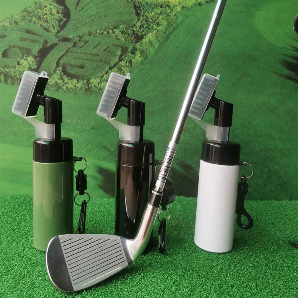 Golf Equipment To Improve Your Game - プロのゴルフクラブクリーニングキット,プラスチック溝付きクリーナー,スプレーボトル付きブラシ