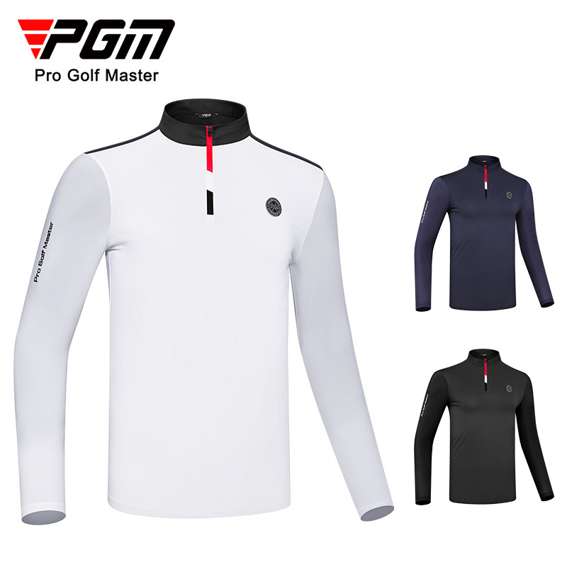 Golf Equipment Wholesale - PGM-メンズ長袖ゴルフシャツ,夏,アイスシルク,スポーツ,カジュアル,ゴルフ,スポーツ,yf589