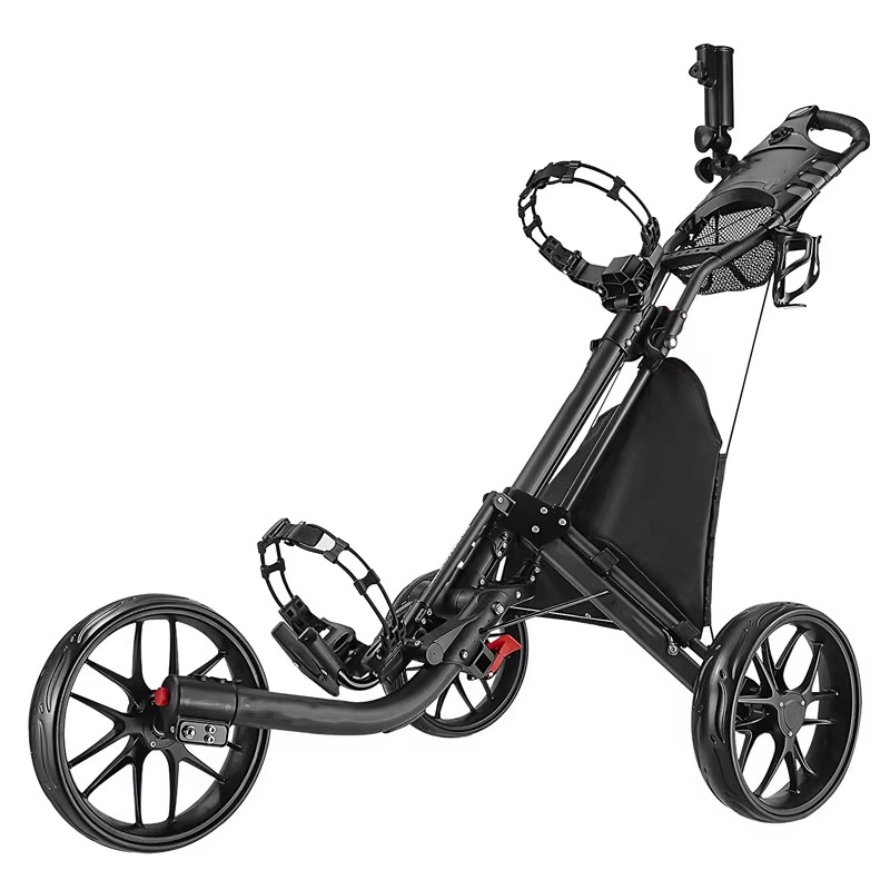 Pull Cart Fold - ゴルフプッシュカート 4輪 頑丈 軽量 折りたたみ式 ゴルフプルトロリー