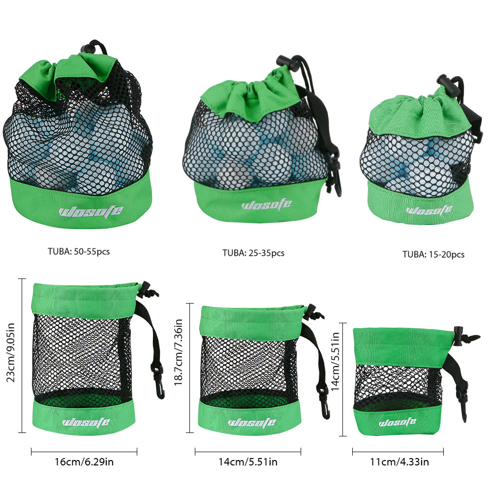 Golf Equipment Drawing - ナイロン製巾着メッシュゴルフバッグ ポータブルゴルフボール＆ティーケース ゴルフ、テニス、旅行用 3サイズ展開
