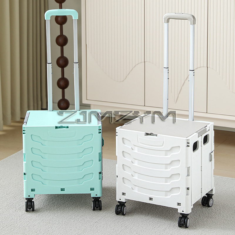 5S クイック折りたたみショッピングトロリー大容量手引きカー - Pull Cart Fold のレビューと価格