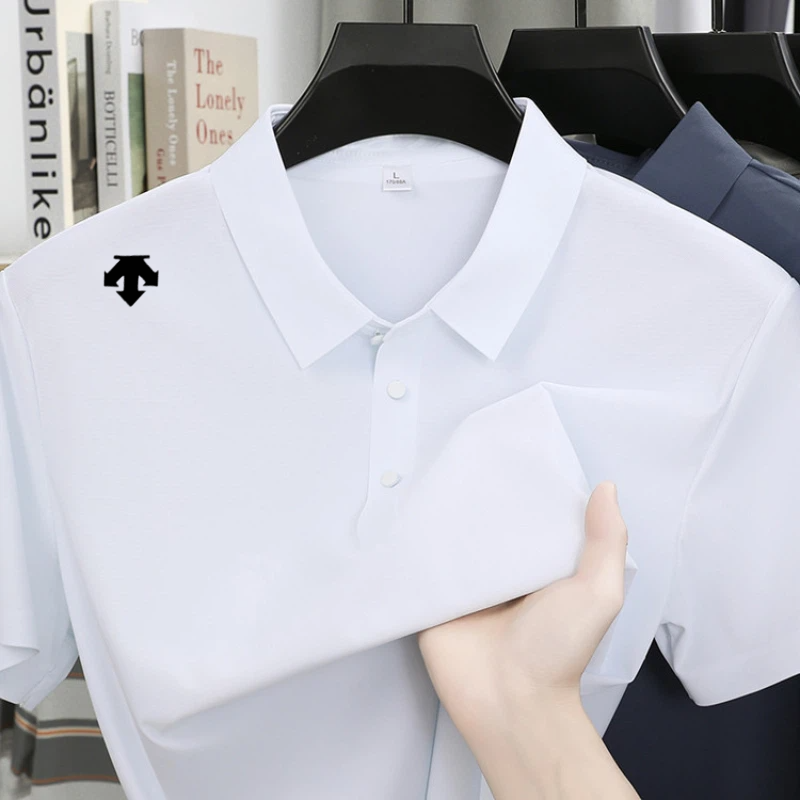 男性高級刺繍ポロシャツ夏ソフト通気性半袖トップスファッション - Golf Equipment Wholesale のレビューと価格