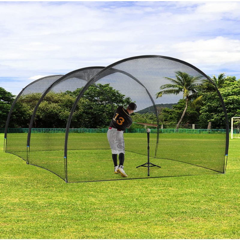 イージーヒッティングネット、黒色の無結節ネット、屋内外練習用 - Practice Equipment For Golf のレビューと価格