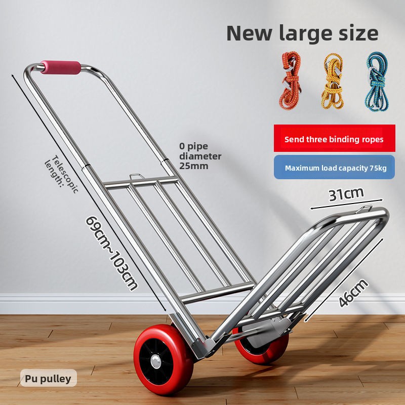 手引きカート折りたたみポータブル荷物ショッピング牽引品荷重キ - Pull Cart Fold のレビューと価格
